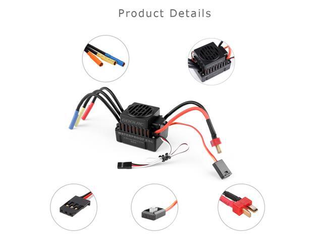 GoolRC Upgrade Waterproof 3650 3900KV Brushless Motor with 60A ESC Combo Set for 1/10 RC Car Truck