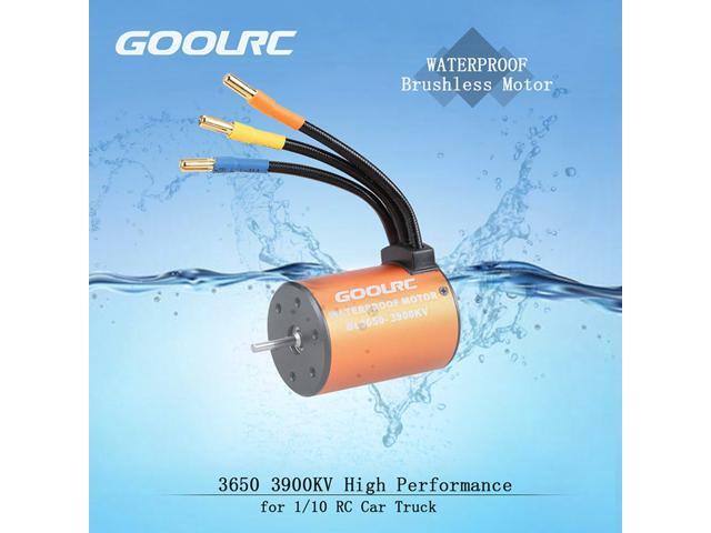 GoolRC Upgrade Waterproof 3650 3900KV Brushless Motor with 60A ESC Combo Set for 1/10 RC Car Truck