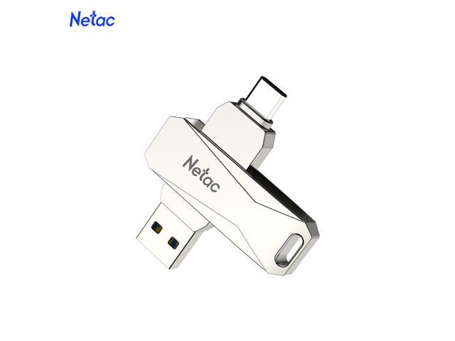 Netac U782C 128GB Type-C + USB Double Interface Flash Drive Plug & Play Mobile Phone Memory Expansion U Disk Silver