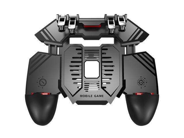 AK77 Mobile Game Controller, PUBG Game Controller Gamepad, with 6 Finger Gaming Trigger, Phone Controller Gamepad with Cooling Fan, Shoot Sensitive.