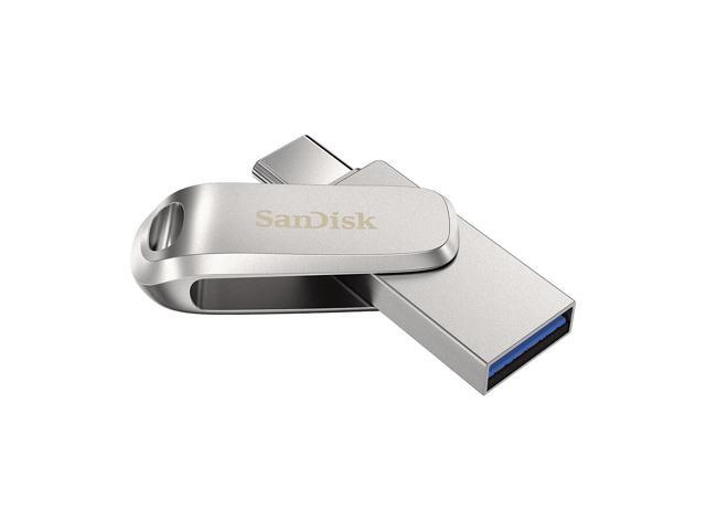 SanDisk SDDDC4 256GB OTG USB3.1 Type-C Metal U Disk Type-C/Type-A Rotatable Dual-port USB Flash Drive up to 150MB/s Read Speed