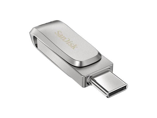 SanDisk SDDDC4 128GB OTG USB3.1 Type-C Metal U Disk Type-C/Type-A Rotatable Dual-port USB Flash Drive up to 150MB/s Read Speed