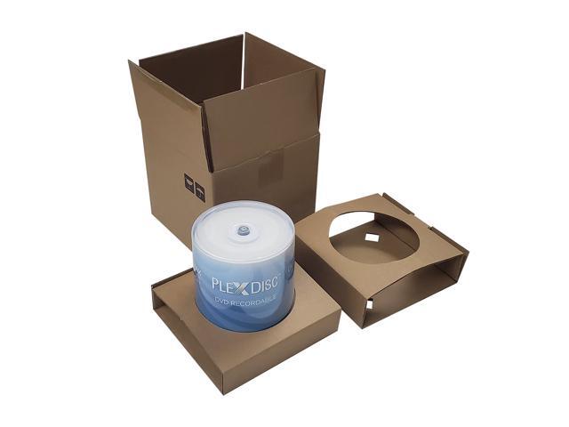 PlexDisc DVD-R 4.7GB 16X White Inkjet Printable Surface Hub Printable Cake Box, 100 discs 632-215-BX