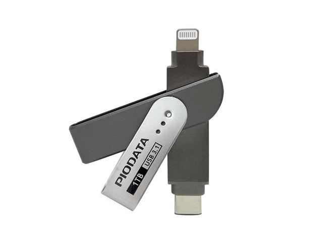 PioData iXflash 1TB MFi Certified Flash Pen Drive for iPhone/iPad/Mac/PC USB 3.1 Type C Lightning External Storage Memory Photo Stick photo