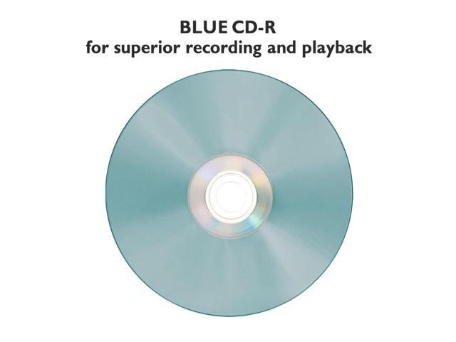 Vinpower Digital Blue AZO CD-R 700MB 52X Shiny Silver Top Recordable Media Disc - 100pk Cake Box 16M-115-BX (FFB), 100 Discs