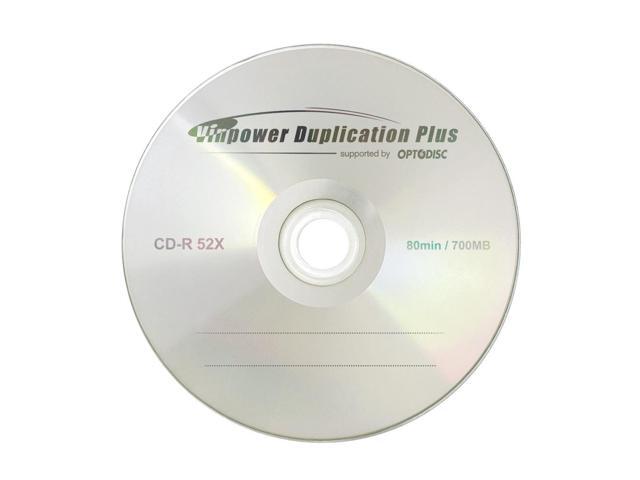 Vinpower Digital Logo Top Blue AZO CD-R 700MB 52X Recordable Media Disc 100pk Cake Box (FFB), 100 Discs