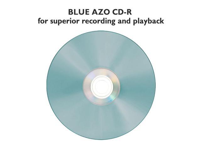 Vinpower Digital Logo Top Blue AZO CD-R 700MB 52X Recordable Media Disc 100pk Cake Box (FFB), 100 Discs