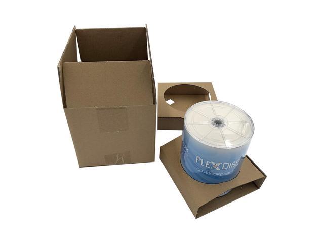 PlexDisc CD-R 700MB 52X White Inkjet Hub Printable Recordable Media - 100pk (no Container) FFB 631-217-BX, 100 Discs