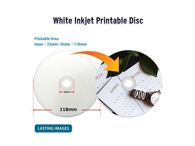 PlexDisc CD-R 700MB 52X White Inkjet Hub Printable Recordable Media - 100pk (no Container) FFB 631-217-BX, 100 Discs