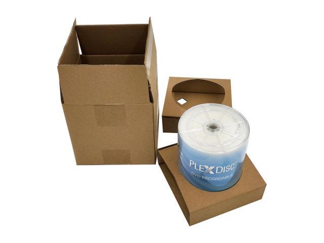 PlexDisc DVD-R 4.7GB 16x White Inkjet Hub Printable Recordable Media Disc - 100 Disc shrink wrap with Wheel Cap (no Container) FFP 632-217-BX