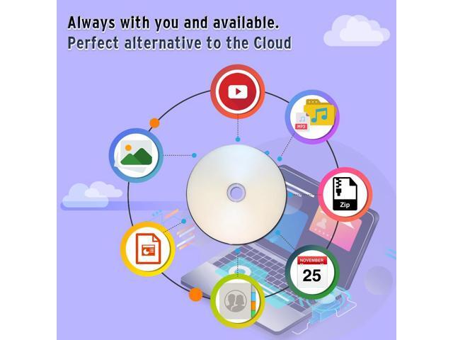 PlexDisc DVD-R 4.7GB 16X Silver Inkjet Printable Surface Hub Printable - 100pk Cake Box (FFP) 632-315-BX, 100 discs