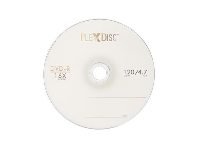 PlexDisc DVD-R 4.7GB 16x Logo Branded Recordable Media - 50pk cake box (FFP) 632-814-BX, 50 Discs