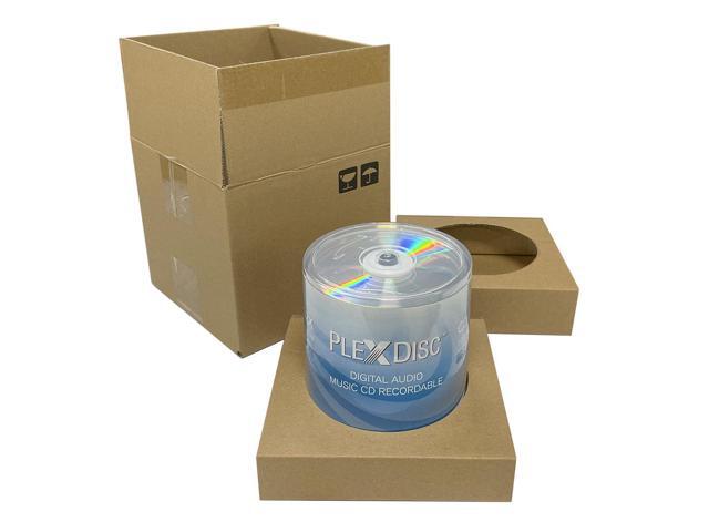 PlexDisc 52x Digital Audio Music CD-R Disc 80min 700MB Shiny Silver - 100 PK Cake Box, 100 discs