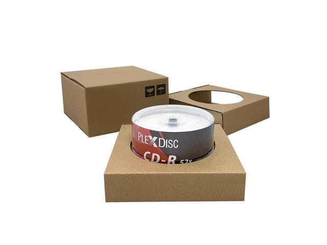 PlexDisc TY Series Blue CD-R 52X 700MB Music Digital Audio White Inkjet Hub Printable Recordable Media Disc - 50pk Cake Box 669-214-Y-BX, 50 Discs