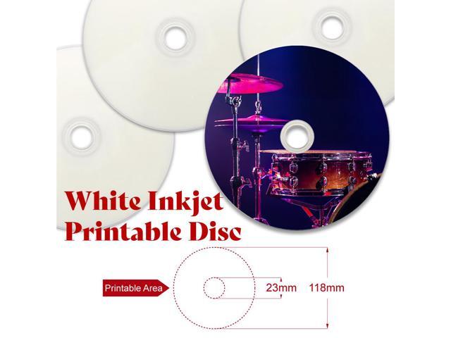 PioData CD-R 52X 700MB Moisture Resistant White Inkjet Printable - 100 Disc Cake Box Spindle