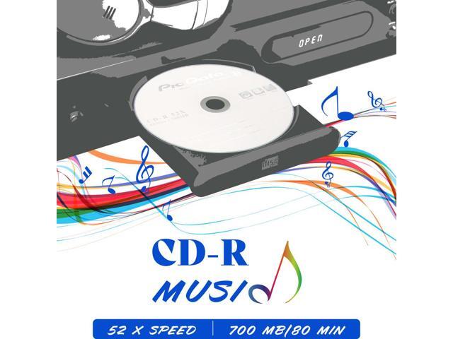 PioData CD-R 52X 700MB Logo Top Recordable Media - 100 Disc Cake Box Spindle