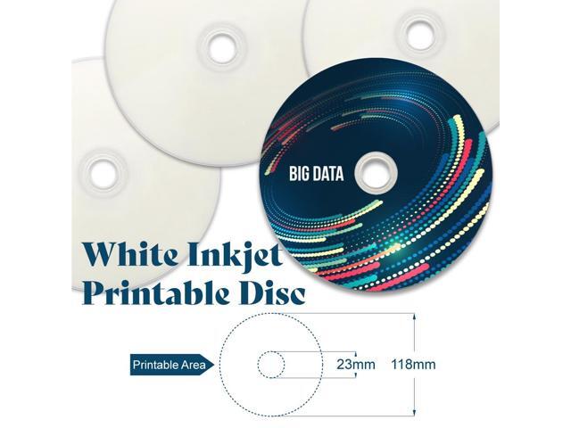 PioData DVD-R 4.7GB 16X Moisture Resistant White Inkjet Hub Printable - 100 Disc Cake Box Spindle