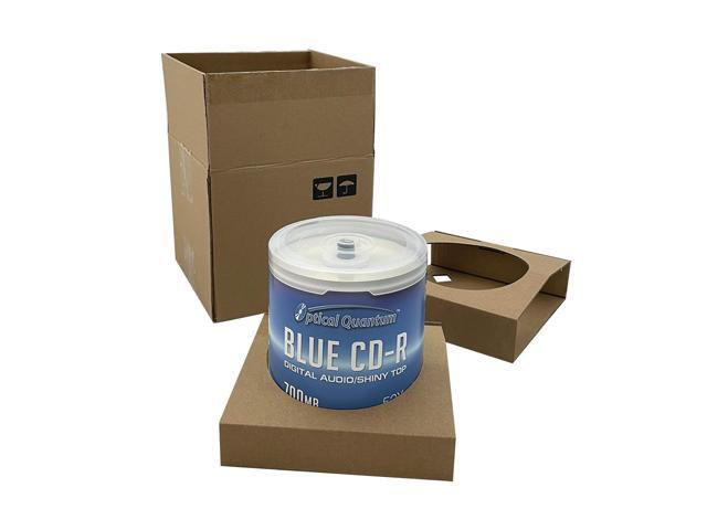 Optical Quantum Digital Audio Silver Top 700MB 52x Blue AZO CD-R with Noise Free Playback for Optimal Audio Music recording, 100 Discs