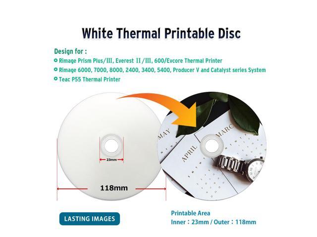 Plexdisc 4.7GB 16X DVD-R White Thermal Hub Printable Disc 100 Packs Model 632-415-BX