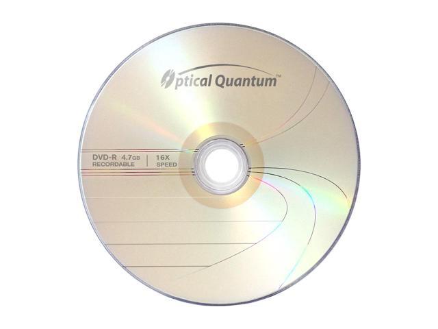 Optical Quantum DVD-R 4.7GB 16x Logo Top Media Disc 100pk Cake Box OQDMR16LT-BX, 100 Discs