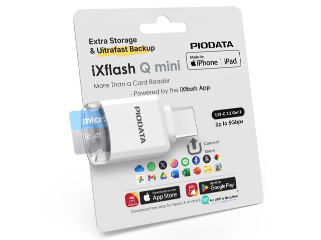 Micro SD Card Reader for iPhone 17/16/15, iPad, Android, Mac, PC, Laptop, USB C Memory Card Reader adapter, Auto Photo Backup, Apple MFi Photo...