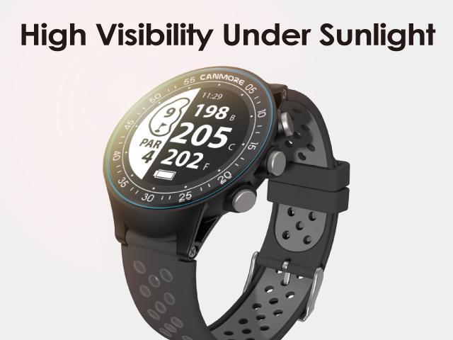 CANMORE TW-410G GPS Golf Watch with Step Tracking - 38,000+ Free Worldwide Golf Courses Preloaded - Waterproof -User Friendly (Black)