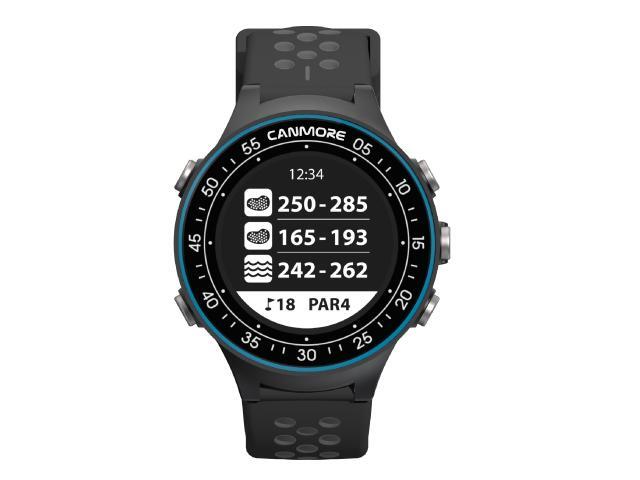 CANMORE TW-410G GPS Golf Watch with Step Tracking - 38,000+ Free Worldwide Golf Courses Preloaded - Waterproof -User Friendly (Black)