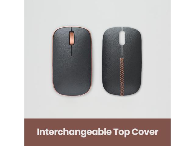 AZIO Retro Classic Bluetooth Mouse - Genuine Leather Topped with Pixart Precision Tracker Colour Artisan (RM-RCM-L-03)