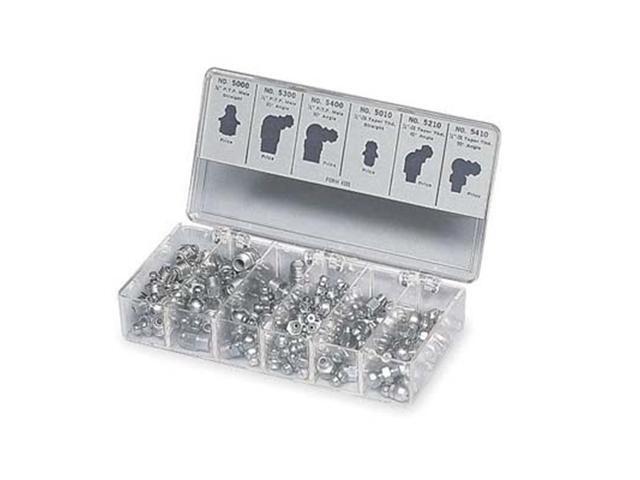 LINCOLN INDUSTRIAL 5469 Grease Fitting Kit,Fractional Assortment