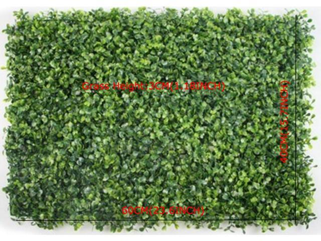 Intsupermai 23.6'x15.7' Artificial Hedge Privacy Fence Wall Background Panels Realistic Leaves Milan Grass Decoration
