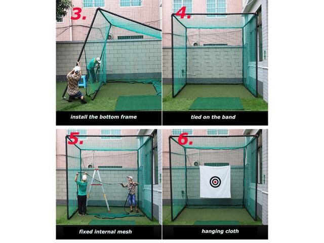Intsupermai Golf Cage Hitting Net Golf Chipping Practice Net Driving Range for Indoor and Outdoor Golf Training