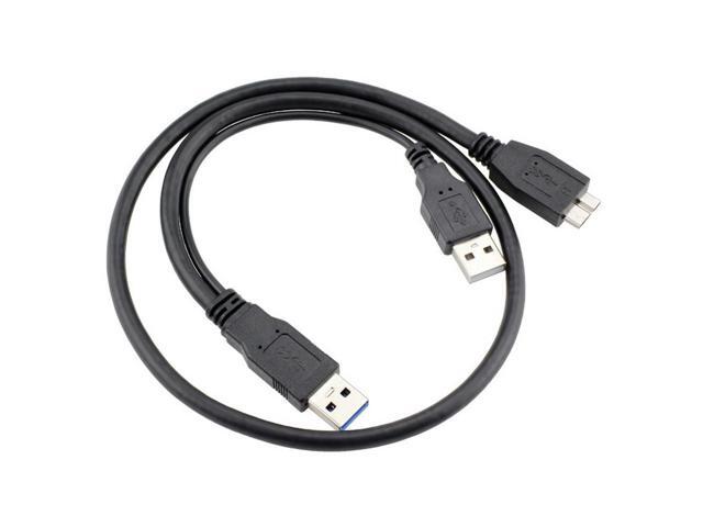 OIAGLH USB 3.0 Cable Adapter Dual USB3.0 A Male to Micro USB 3.0 Y cable with Extra Power for Mobile HDD