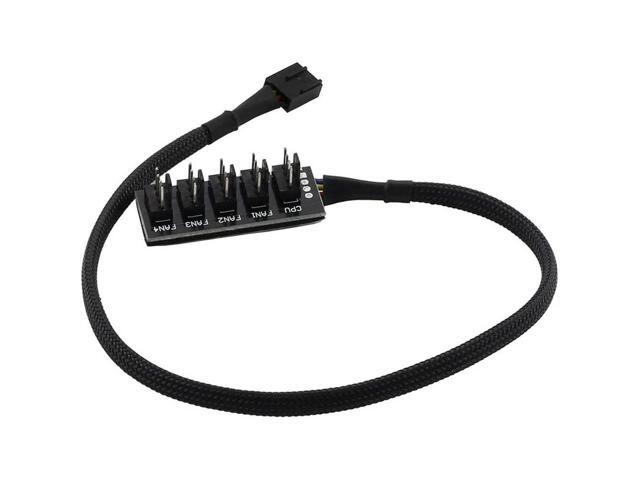 FOR Host Case PC Cooler Fan Power Cable 1 Female To 5 Male 4Pin Socket Fan Hub Splitter Cable For 4Pin PWM Cooling Fan