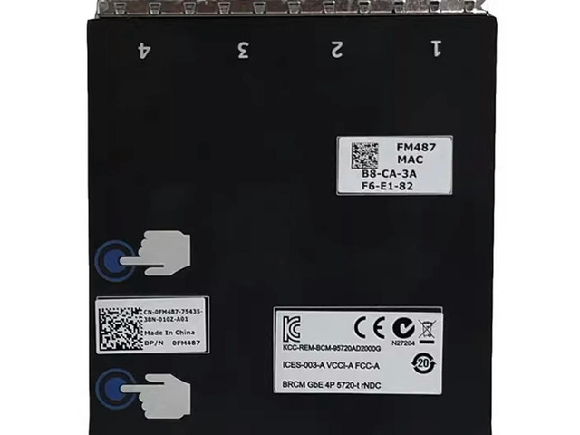 FOR 0FM487 0R1XFC FOR R520 R620 R720 R720XD Four-Port Card R1XFC CN-0R1XFC FM487