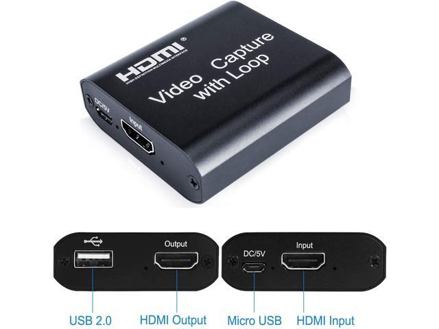 Audio Video Capture Cards, 1080P 60FPS Game Video Capture Card Device, Live Stream and Record for Switch/X-1/360/ PS4/3/Wii U/Wins/Linux/Mac