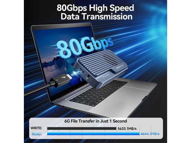 ACASIS 80Gbps M.2 NVMe SSD Enclosure, with Cooling Fan, Compatible with Thunderbolt5/USB4 V2.0, Back Compatible with Thunderbolt4/3/USB4 V1.0,...