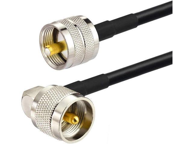 Superbat PL-259 Jumper Cable UHF (Pl259) Male to Male Low Loss Digital RG58 Coax Cable (12 Inch RG58) for HAM & CB Radio,Antenna Analyzer,Dummy...
