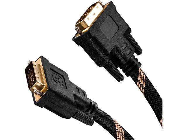 DVI to DVI Cable 30Ft, Nylon Braided DVI-D 24+1 Dual Link Male to Male Digital Video Cable Gold Plated with Ferrite Core Support 2560x1600 for. photo