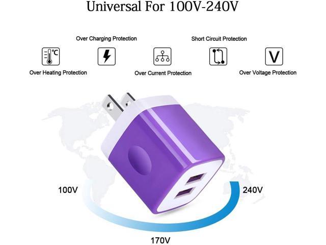 USB Charger Plug,Wall Charger,Charging Block,5Pack 2.1A/5V Portable Power Cube Charger Adapter Compatible for iPhone 16/15/14/13/12/11 Pro Max/Xs...