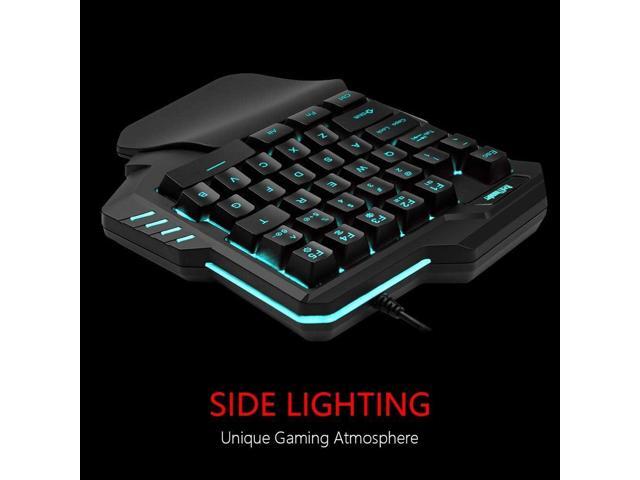 RedThunder One Handed Gaming Keyboard RGB Backlit 35 Keys Portable Mini Gaming Keypad Ergonomic Game Controller for PC Gamer