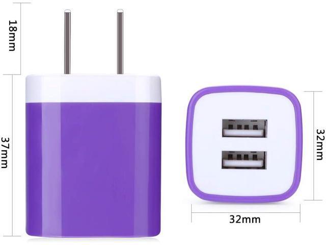 USB Charger Plug,Wall Charger,Charging Block,5Pack 2.1A/5V Portable Power Cube Charger Adapter Compatible for iPhone 16/15/14/13/12/11 Pro Max/Xs...