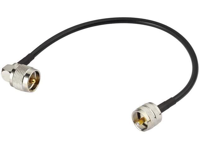 Superbat PL-259 Jumper Cable UHF (Pl259) Male to Male Low Loss Digital RG58 Coax Cable (12 Inch RG58) for HAM & CB Radio,Antenna Analyzer,Dummy...