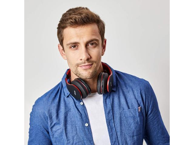 ZIHNIC Bluetooth Headphones Over-Ear, Foldable Wireless and Wired Stereo Headset Micro SD/TF, FM for Cell Phone,PC,Soft Earmuffs &Light Weight for...