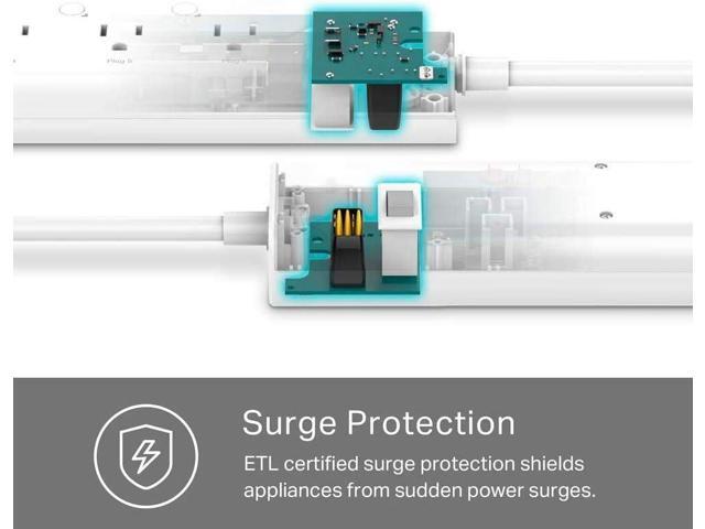 Kasa Smart Plug Power Strip HS300, Surge Protector with 6 Individually Controlled Smart Outlets and 3 USB Ports, Works with Alexa & Google Home, No...