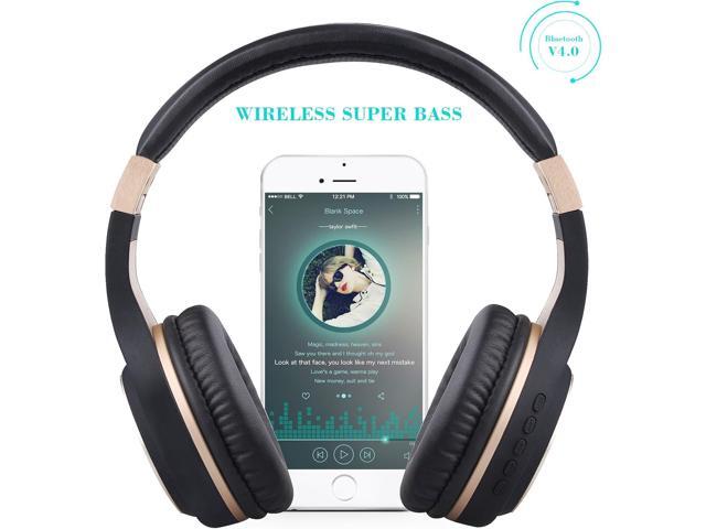 Riwbox Bluetooth Headphones, XBT-80 Folding Stereo Wireless Bluetooth Headphones Over Ear with Microphone and Volume Control, Wireless and Wired...