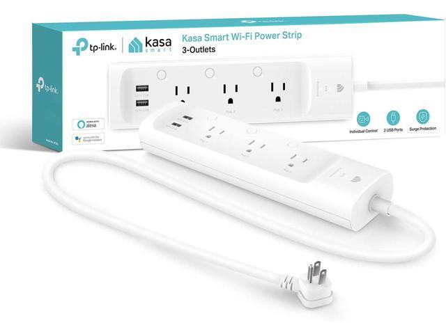 Kasa Smart Plug Power Strip KP303, Surge Protector with 3 Individually Controlled Smart Outlets and 2 USB Ports, Works with Alexa & Google Home, No...
