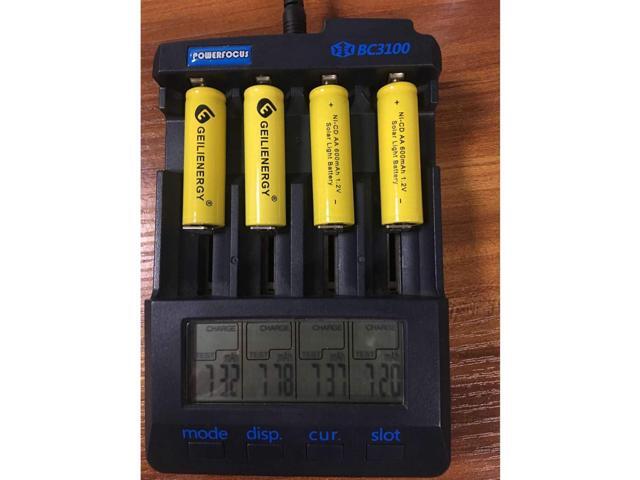 GEILIENERGY Solar Light Batteries AA Ni-Cd AA 600mAh 1.2V Rechargeable Batteries AA Rechargeable Batteries for Solar Lights Solar Lamp(Pack of 12)