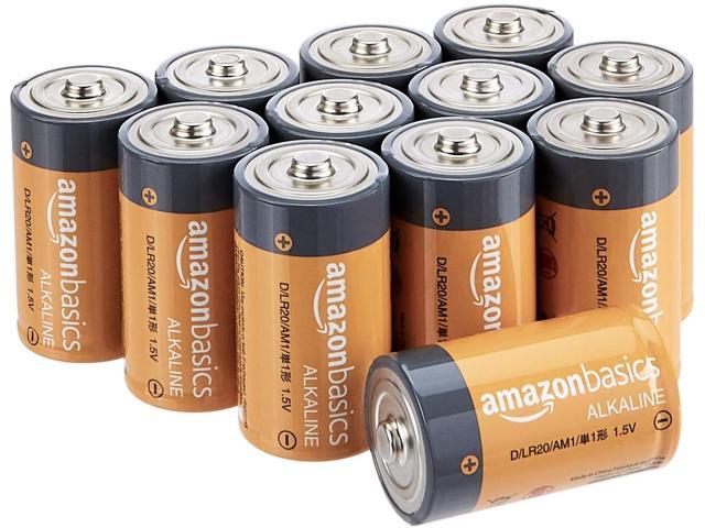 Lot Of 12 AmazonBasics D Alkaline Batteries - New D Batteries 12 Pack