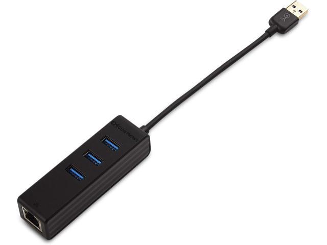 Cable Matters 4-in-1 USB Hub with Ethernet, Support Gigabit Ethernet (USB 3.0 Hub Ethernet, USB to Ethernet Adapter, Gigabit Ethernet USB Hub, USB...