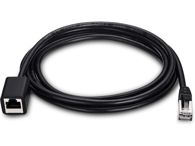 Ruaeoda Ethernet Extension Cable 25 Ft, Shielded Network Cat6 Extension Patch Cable RJ45 Cords Shielded Male to Female Connector